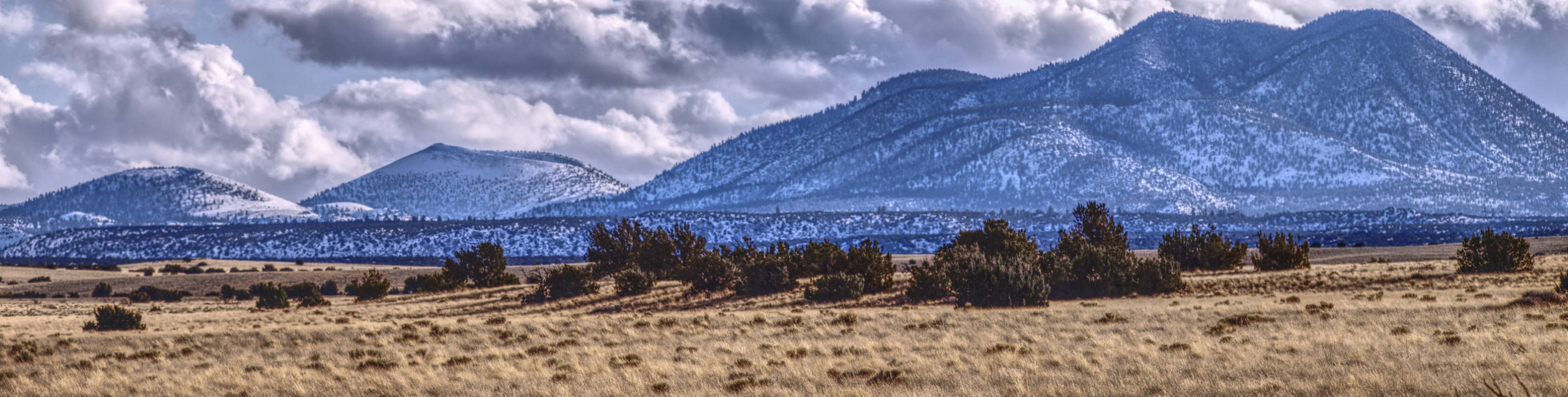 Snowy Sunset Crater